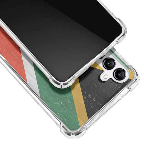 South Africa Flag Distressed Galaxy A14 5G Clear Case